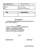 Đề kiểm tra học kì I Mỹ thuật lớp 6, 7 - Năm học 2016-2017 - Trường THCS Huỳnh Thúc Kháng
